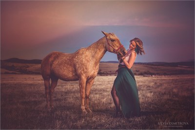Art foto session with horse